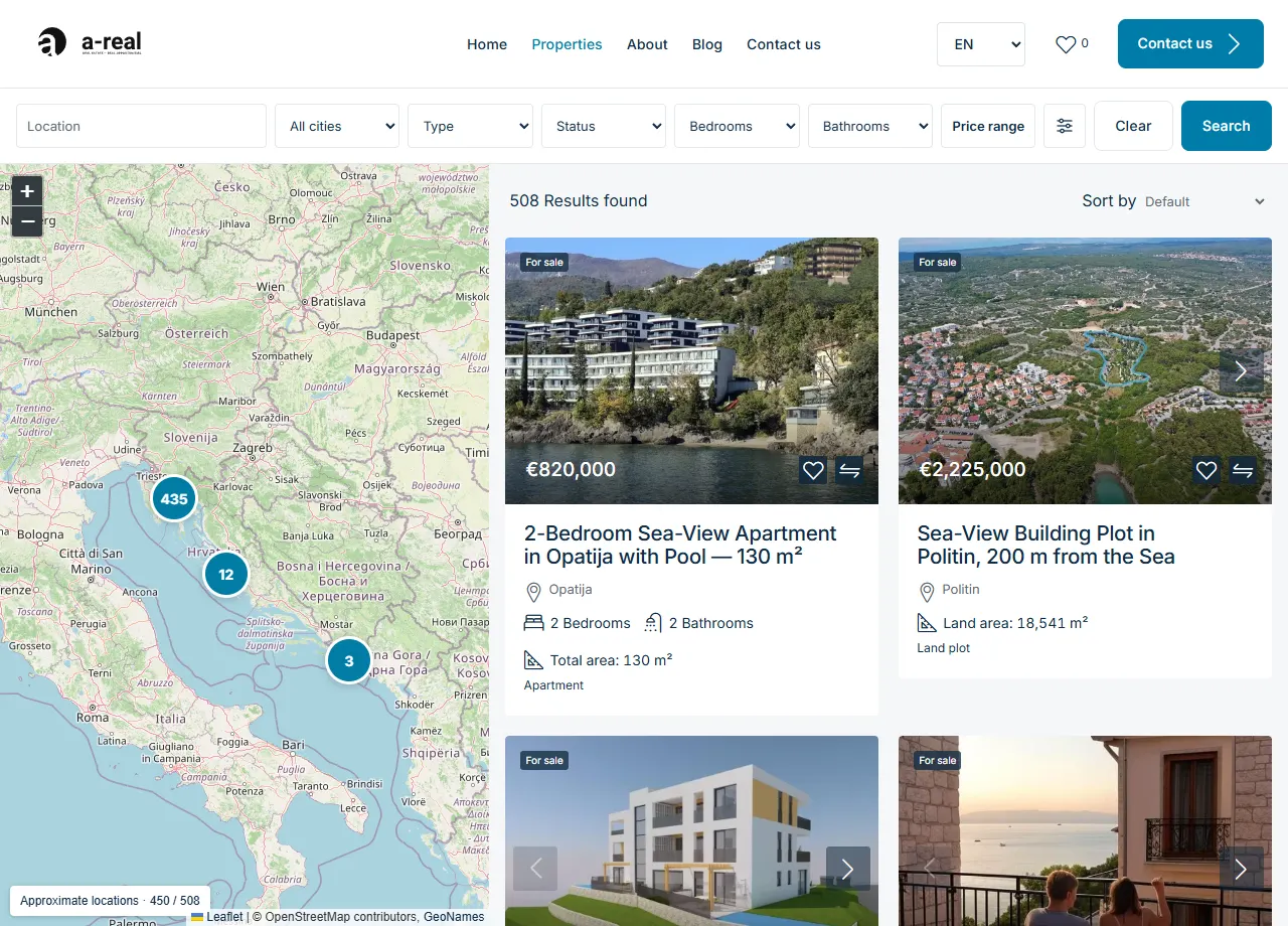 Catalogo immobiliare A-REAL: apri il case study NAVIFLARE